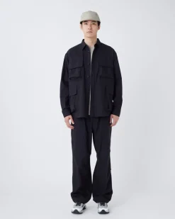 TAKIBI Herringbone Shirt Jacket