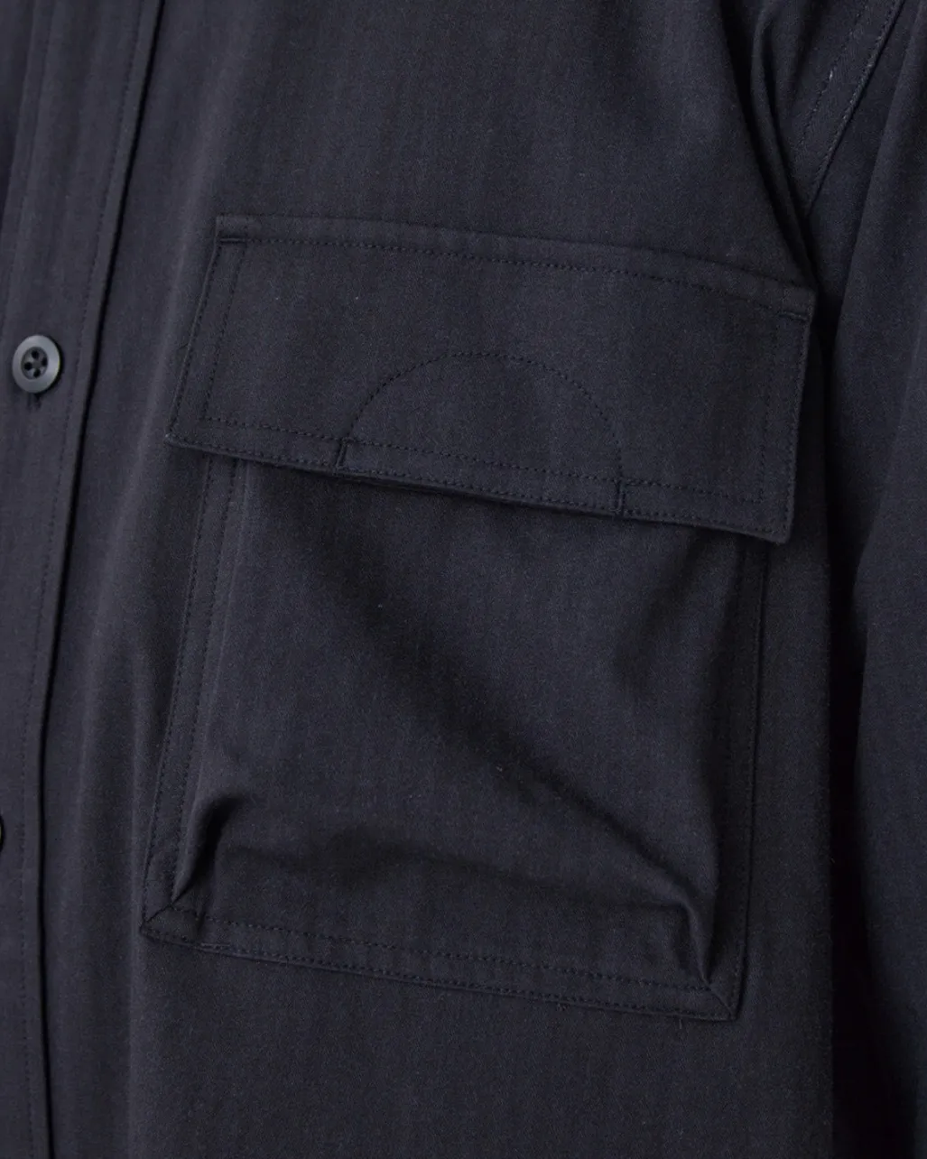 TAKIBI Herringbone Shirt Jacket