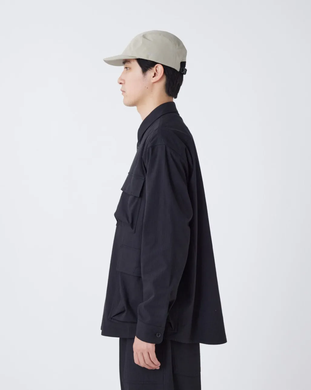 TAKIBI Herringbone Shirt Jacket